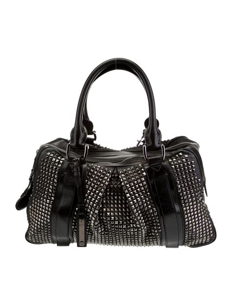 Burberry studded leather knight bag